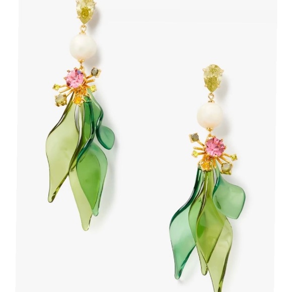 kate spade Jewelry - $149 Kate Spade Rooftop Garden Statement Earrings green multi